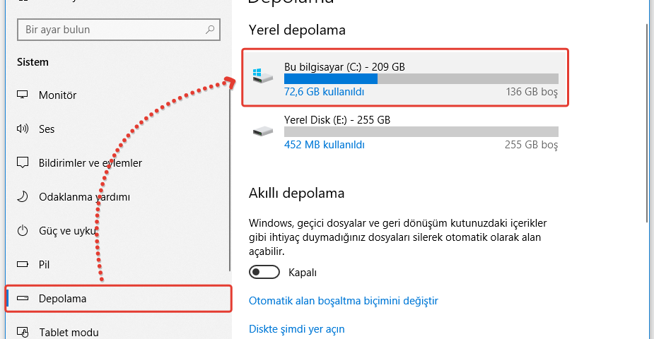 Bilgisayarda Depolama Alanı Nasıl Açılır